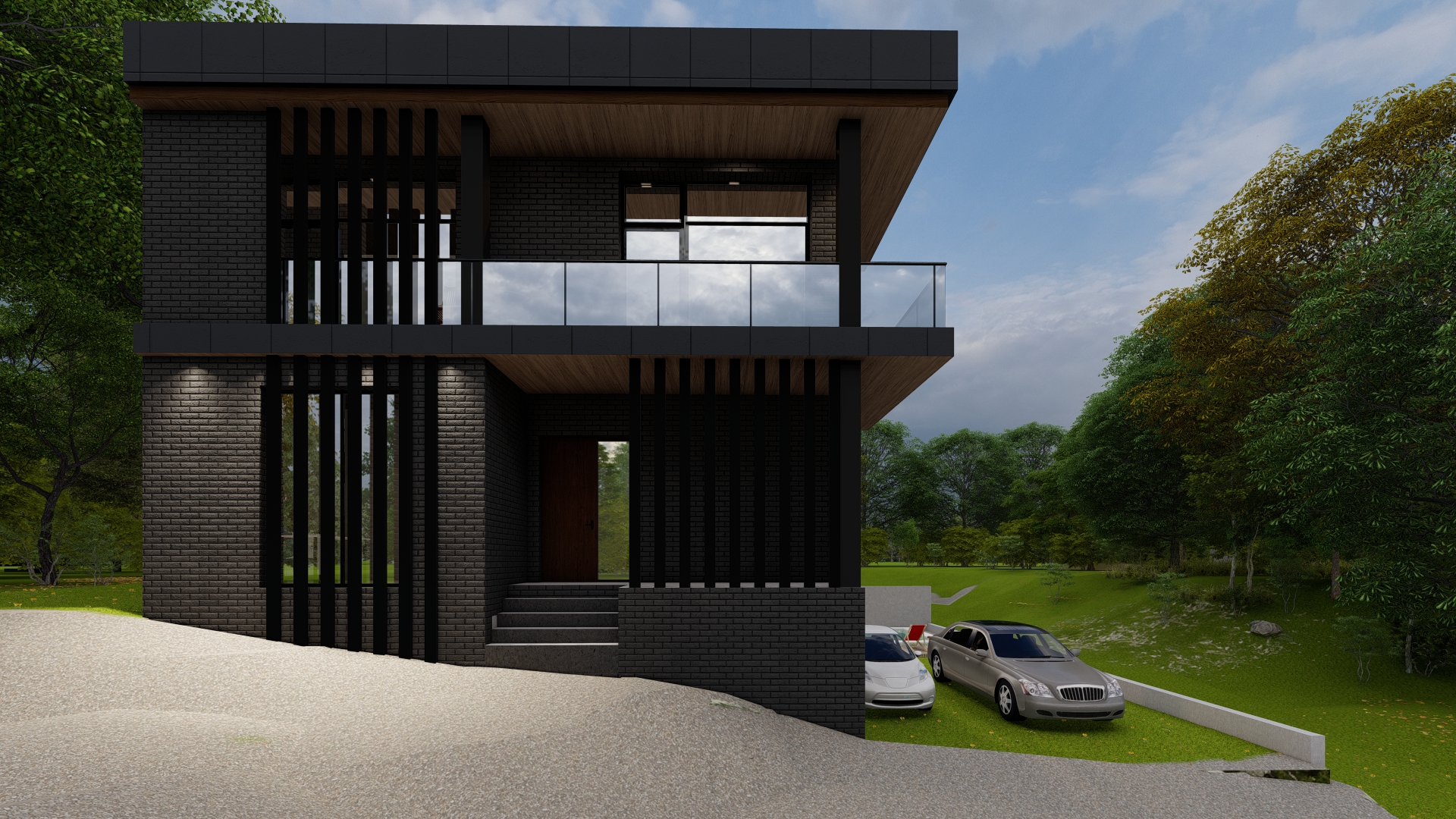 თანამედროვე საცხოვრებელი სახლი — ნაფეტვრები